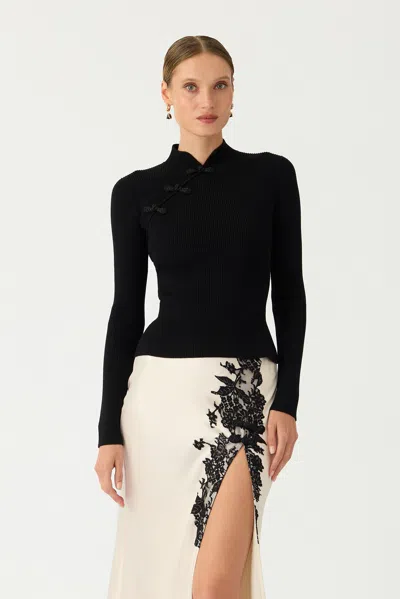 Sau Lee Petar Knit Top In Black