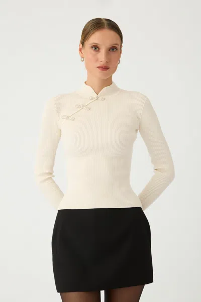Sau Lee Petar Knit Top In White