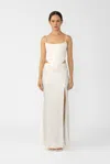 Sau Lee Pia Satin Skirt In Ivory