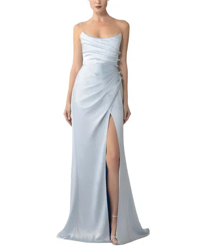 Sau Lee Pru Satin Gown In Blue