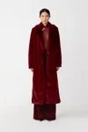Sau Lee Quinn Coat In Bordeaux