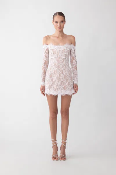 SAU LEE RACHAEL LACE MINI DRESS