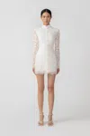 Sau Lee Joyce Chinese Jacquard Mini Dress In Ivory