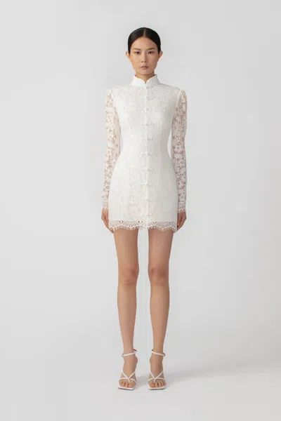 SAU LEE RAINE LACE MINI DRESS