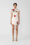 Sau Lee Raya Rosa Mini Dress In White Multi