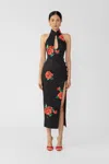 Sau Lee Rayna Rosa Dress In Black Multi
