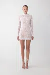Sau Lee Rhea Lace Mini Dress In White