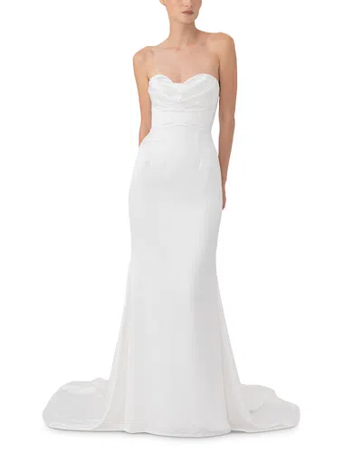 Sau Lee Rianne Satin Gown In White