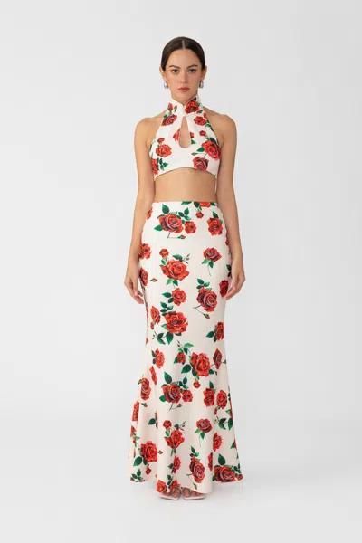 Sau Lee Riley Rosa Skirt In White Multi