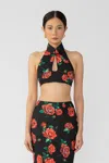 Sau Lee Riley Rosa Top In Black Multi