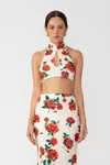 Sau Lee Riley Rosa Top In White Multi