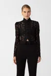 Sau Lee Roberta Lace Top In Black