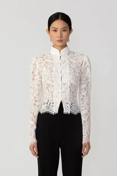 Sau Lee Roberta Lace Top In Ivory