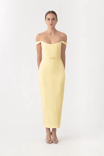 Sau Lee Robyn Maxi Dress In Yellow