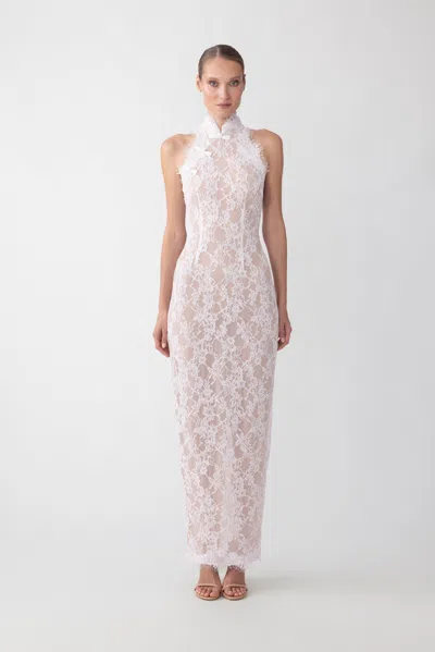 Sau Lee Rosana Lace Dress In White