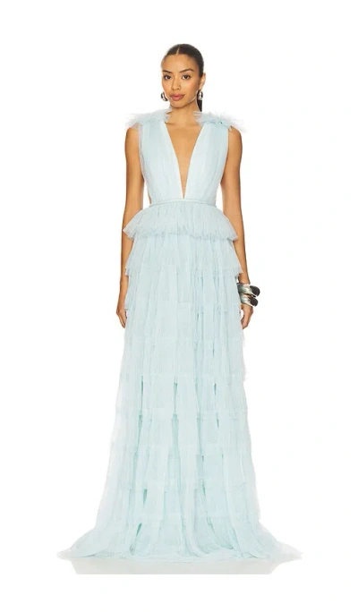 Sau Lee Sabrina Gown In Multi