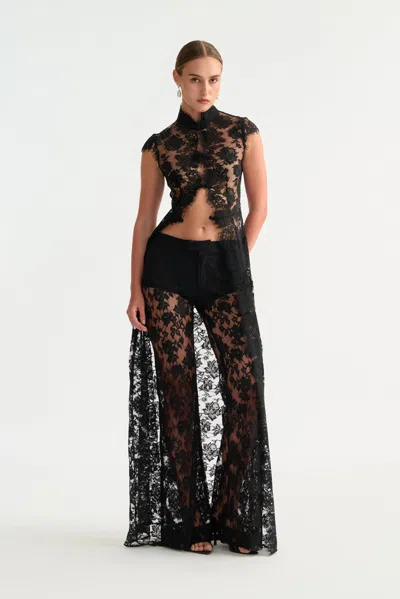 Sau Lee Saphina Lace Pant In Black