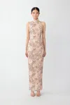 Sau Lee Sienna Dress In Nude Multi