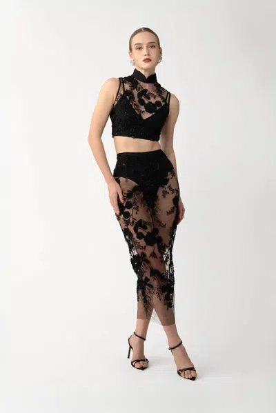 Sau Lee Skye Sheer Skirt In Black