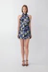 Sau Lee Sophie Embellished Mini Dress In Blue Multi