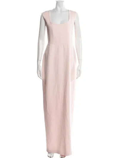 Pre-owned Sau Lee Square Neckline Long Dress In Pink