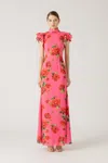 Sau Lee Sylvie Rosa Dress In Pink Rose Print