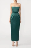 Sau Lee Taylor Satin Gown In Green