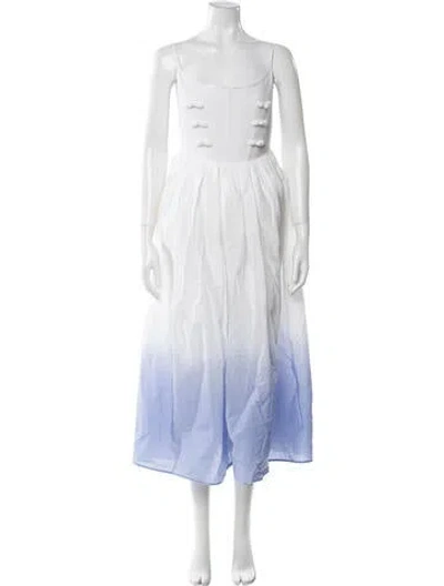 Pre-owned Sau Lee Tie-dye Print Long Dress In Multi