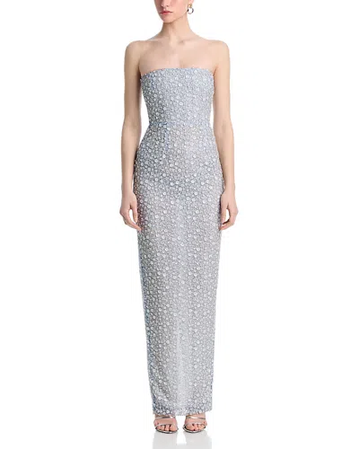 Sau Lee Tilly Strapless Maxi Dress In Gray
