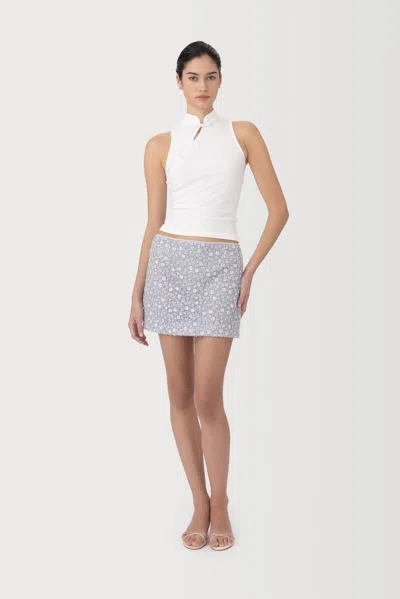 Sau Lee Tilly Mini Skirt In Gray