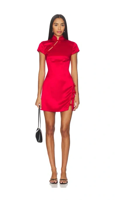 Sau Lee Tina Dress In Red