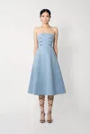 Sau Lee Twyla Denim Midi Dress