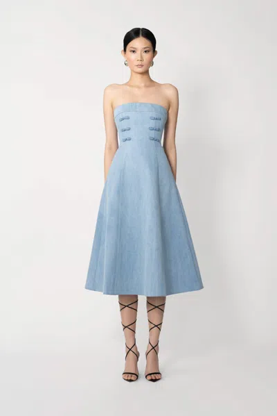 Sau Lee Twyla Denim Midi Dress