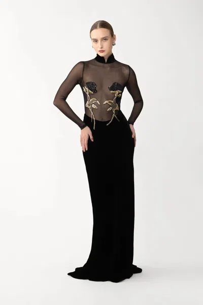 Sau Lee Uma Gown In Black