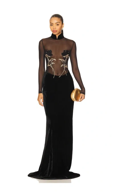 Sau Lee Uma Gown In Black