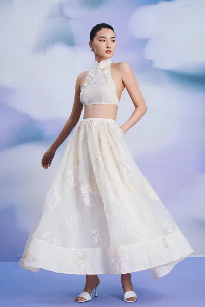 Sau Lee Valentina Maxi Skirt In Yellow