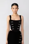 Sau Lee Venus Velvet Top In Black