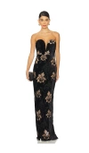 Sau Lee Viola Gown In Black