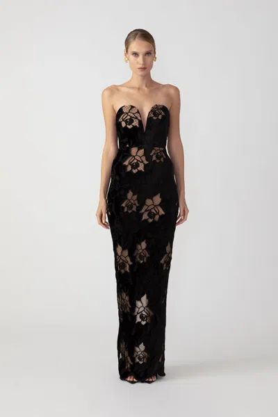 SAU LEE VIOLA VELVET GOWN