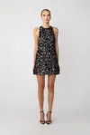 Sau Lee Whitney Mini Dress In Black Silver