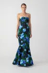 Sau Lee Winona Gown In Blue Multi