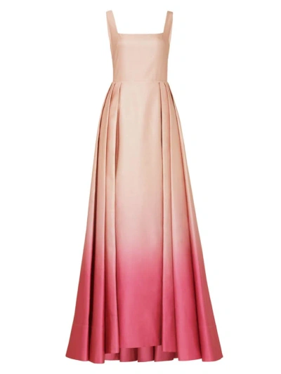 Sau Lee Women's Bella Ombré Pleated Ballgown In Pink Ombre