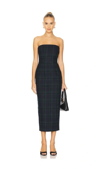 Sau Lee Wynn Dress In Green Tartan