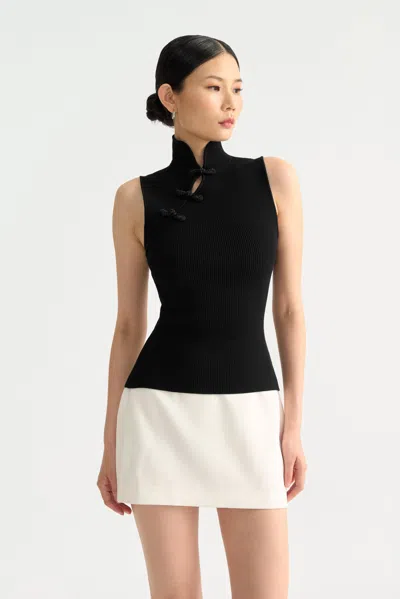 Sau Lee Yara Knit Top In Black