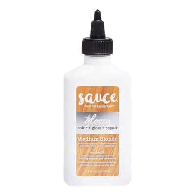 Sauce Beauty Glossy Color+gloss+repair - Medium Blonde In Brown