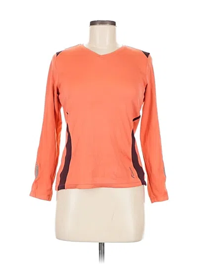 Pre-owned Saucony 3/4 Sleeve T-shirt In Orange