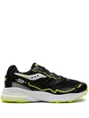 Saucony 3d Grid Hurricane "acid Yellow" Sneakers In Black