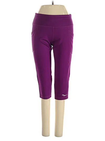 Pre-owned Saucony Active Pants In Purple
