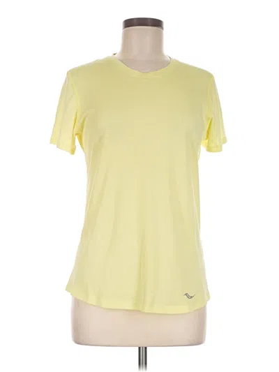 Pre-owned Saucony Active T-shirt In Yellow