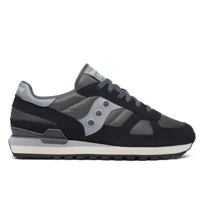 Saucony Anthracite Sneakers With Suede And Mesh Details In Grey